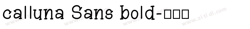 calluna Sans bold字体转换